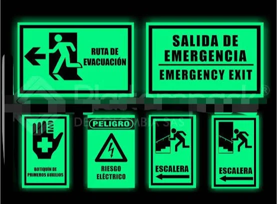 Señaléticas fotoluminiscentes